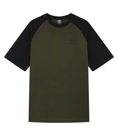 Umbro - T-shirt CORE - Homme (Vert kaki foncé / Noir) - UTUO1706