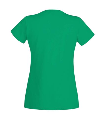 Womens/Ladies Value Fitted Short Sleeve Casual T-Shirt (Green)
