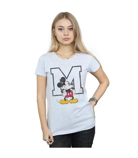Disney Femme/Les femmes Mickey Mouse Classic M T-Shirt en coton (Gris sportif) - UTBI31006