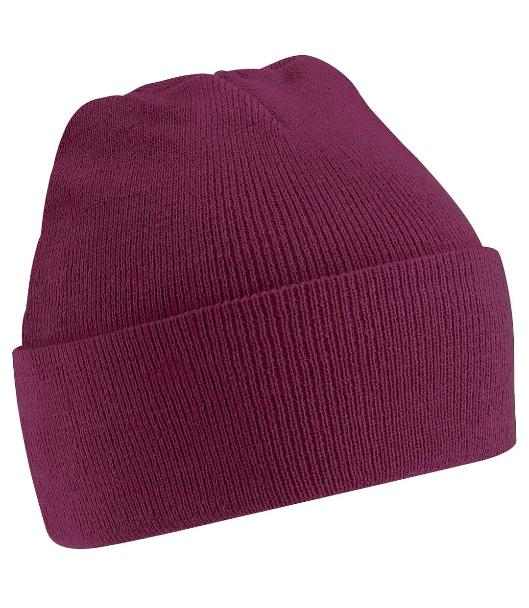 Bonnet tricoté unisexe bordeaux Beechfield