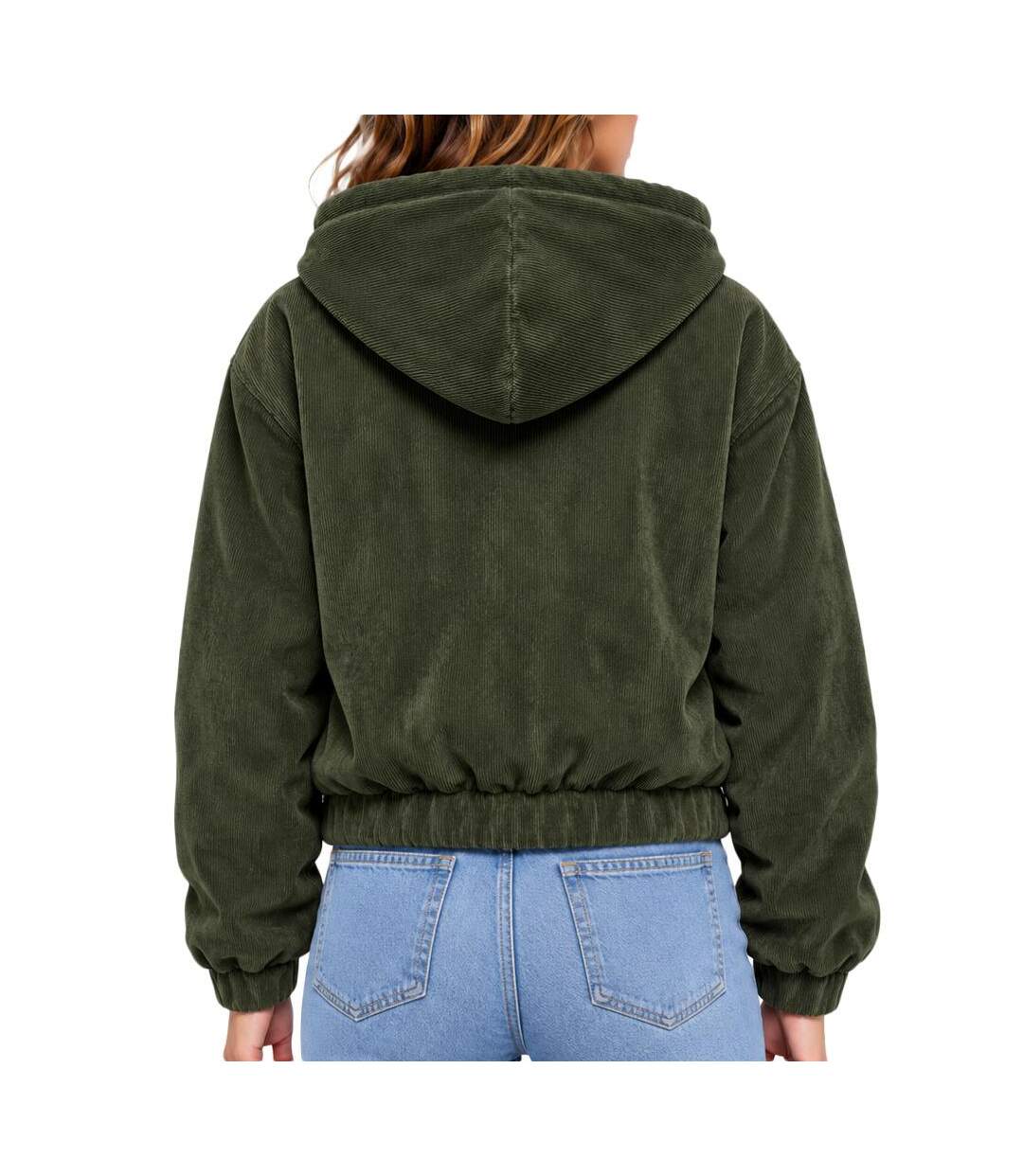 Blouson kaki femme only corduroy-2