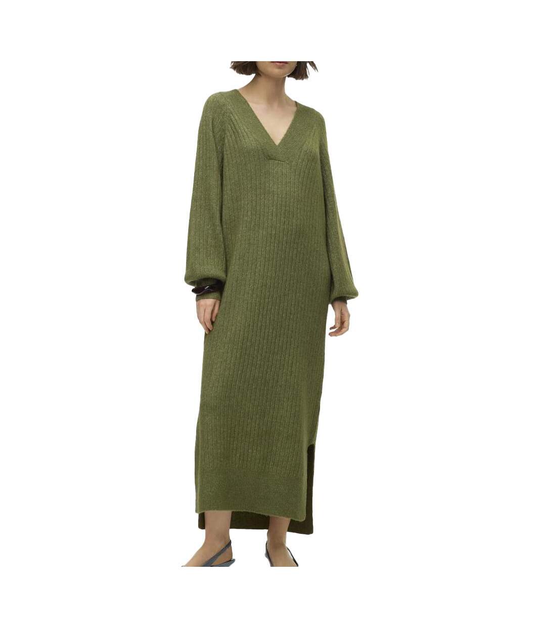 Robe kaki femme vero moda philine-1
