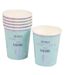 Lot de 6 Gobelets en Papier Sirène 25cl Bleu-1