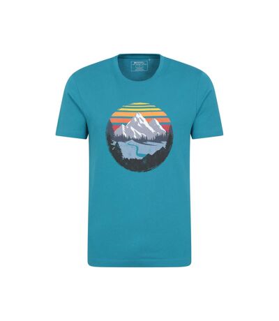 Mens take a hike organic t-shirt petrol Mountain Warehouse