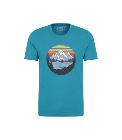 Mens take a hike organic t-shirt petrol Mountain Warehouse