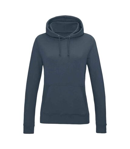 Sweat à capuche college femme bleu ardoise Awdis