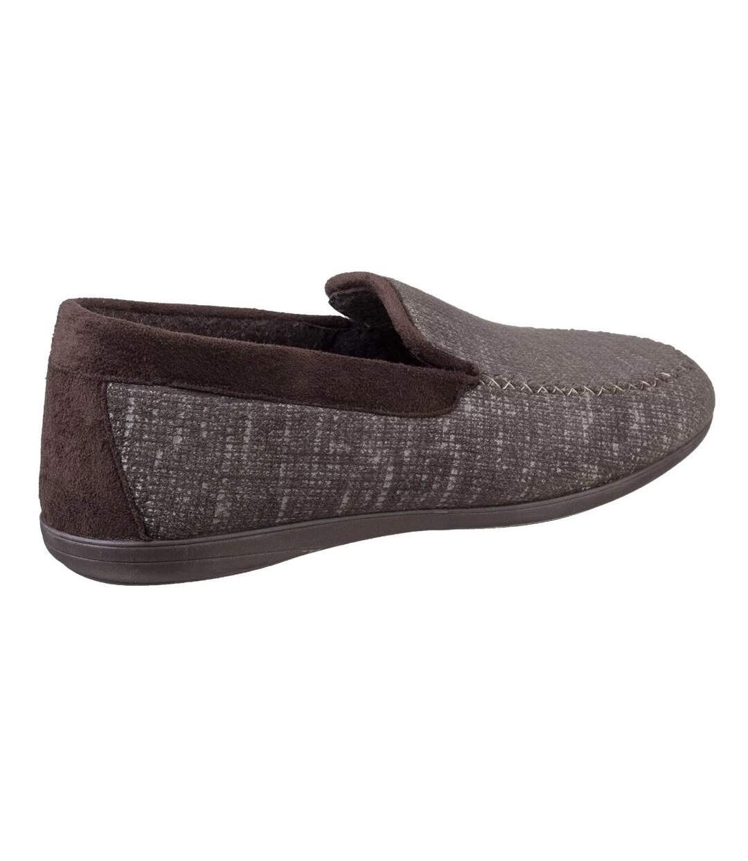 Mens Stanley Moc Toe Full Slipper Brown Cotswold-4