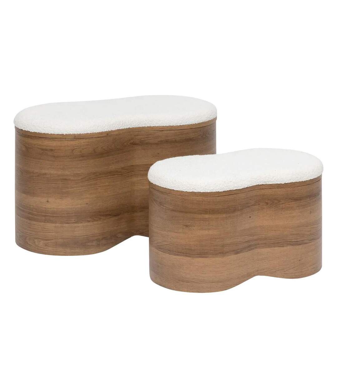 Lot de 2 Coffres Design Loe 72cm Marron-1