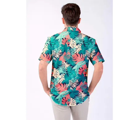 Chemise homme fluide LORENZO imprimé tropical Coton Du Monde