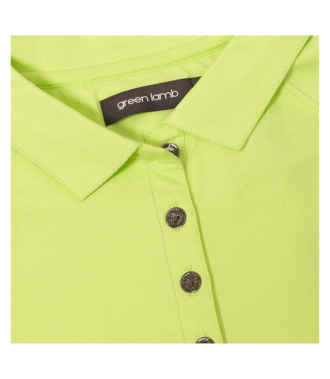 Polo Manches Courtes Femme Vert Clair Vif Calvin Klein-3