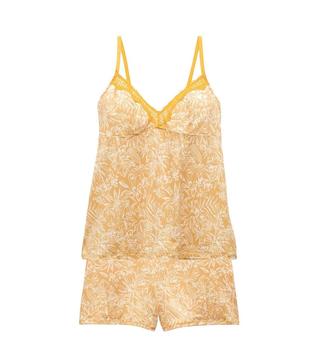 Top-short jaune Pamoison-1