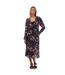 Robe Style Papillon Demaia Femme Beige Noir Violet Boss-2