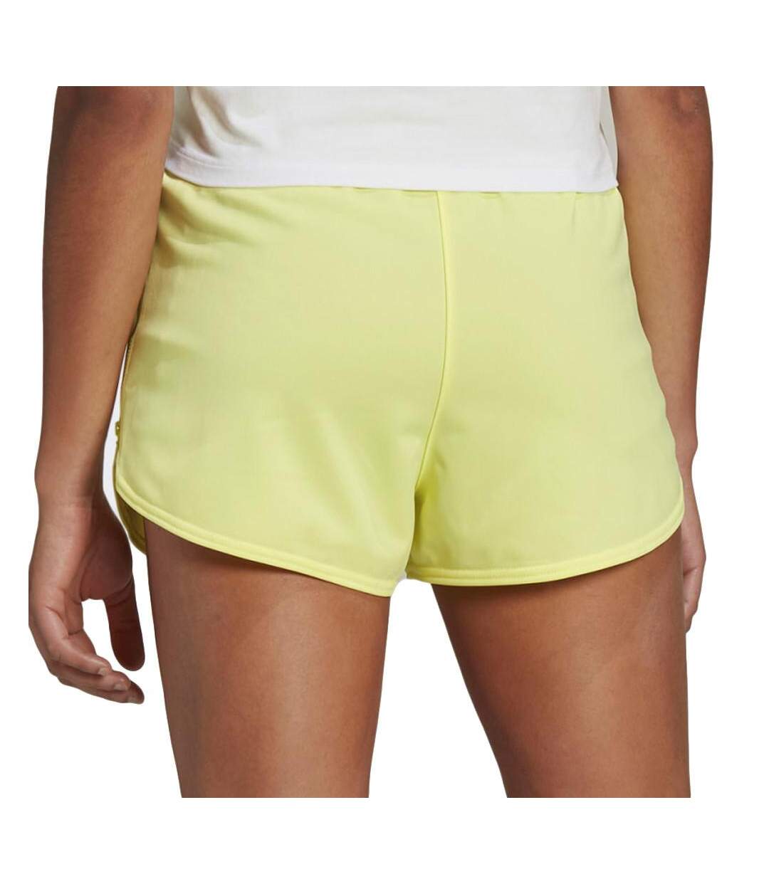 Short Jaune fluo Femme Adidas Zip-Up - 14A