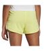 Short Jaune fluo Femme Adidas Zip-Up - 14A