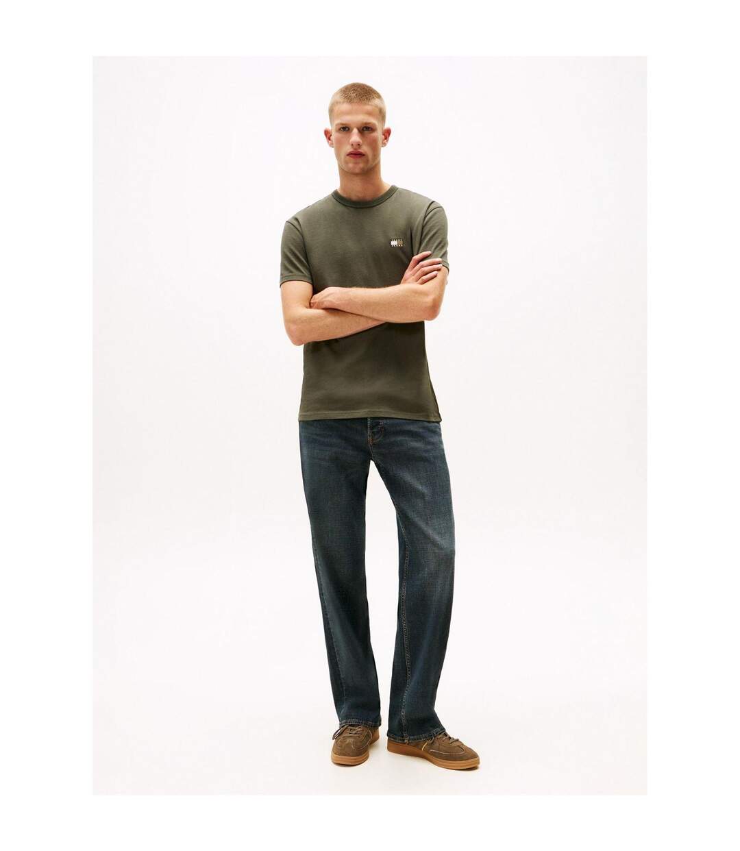 T-shirt Style Ton Sur Ton Homme Turquoise Tommy Jeans-4