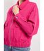 Blouson zippé en toile, taille resserrée-4