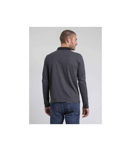 Polo manches longues motifs pur coton POXERO