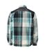 Mens Customised Checked Pile Shirt Forest Green Mascot-2
