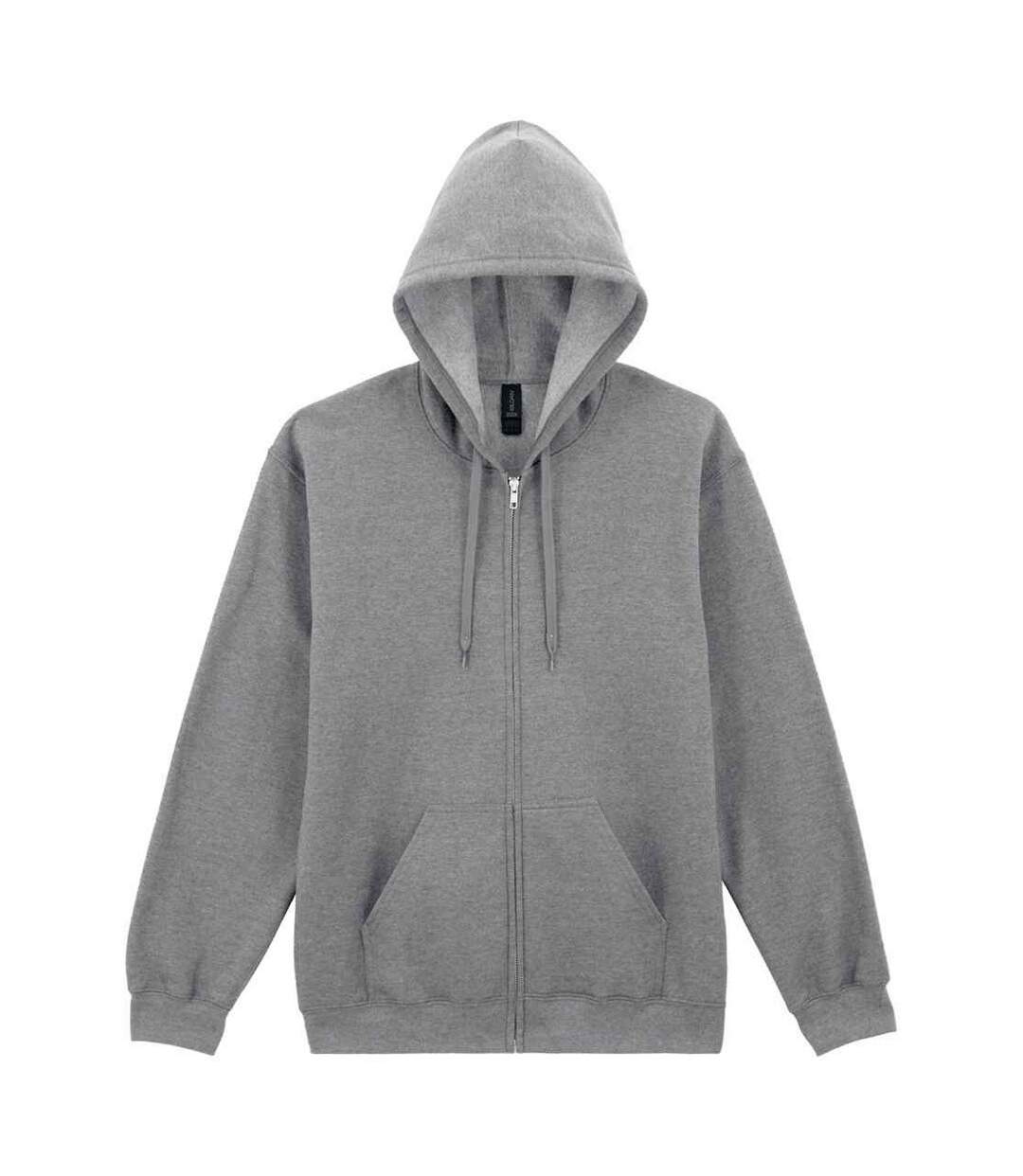 Veste À Capuche Softstyle Adulte Gris Chiné Gildan-2