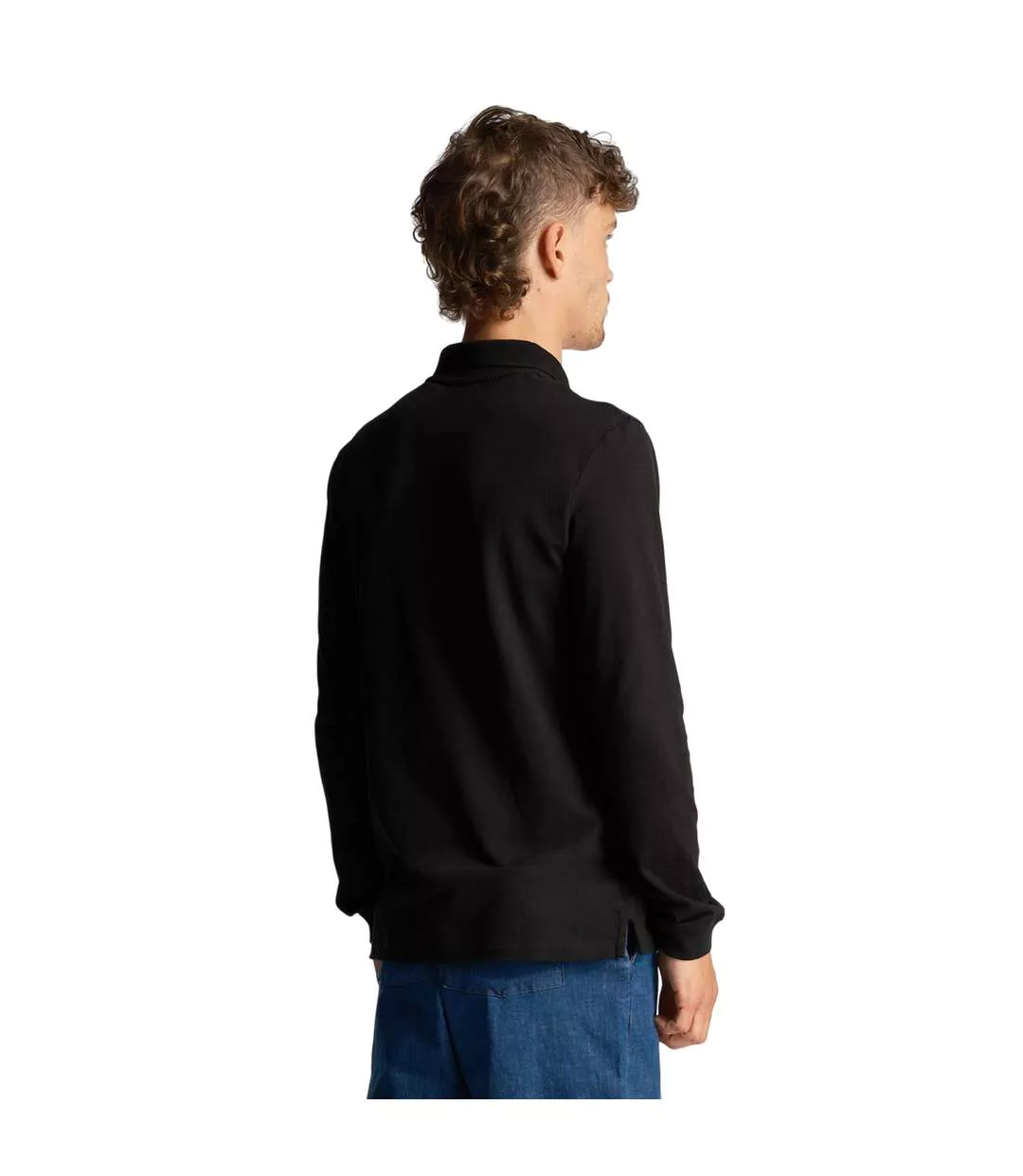 Polo Manches Longues Style Imprimé Co-ordinate Homme Noir Lyle & Scott-3