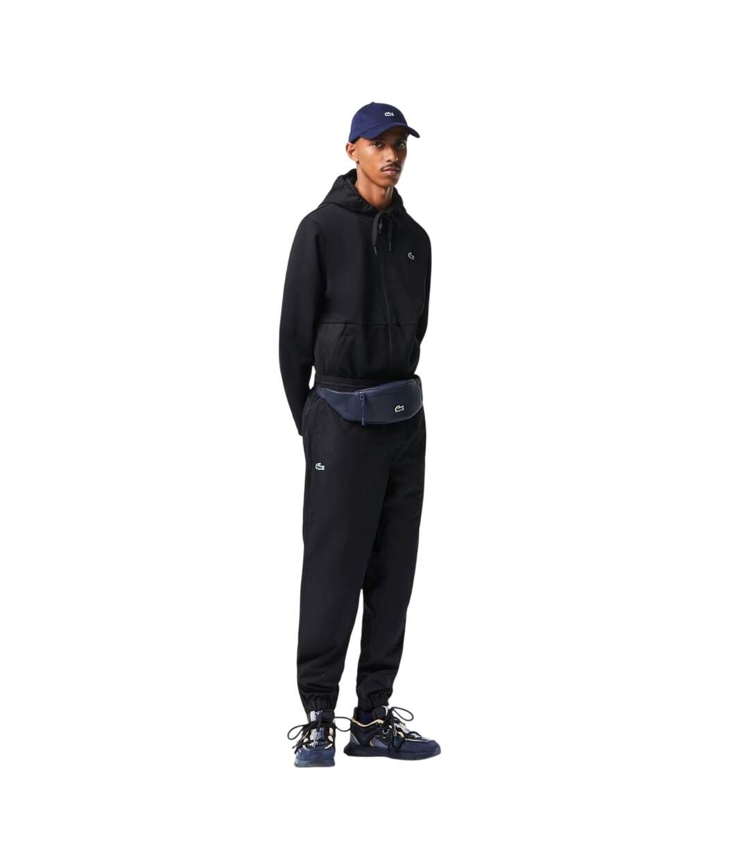 Mens Taffeta Logo Tracksuit Bottoms Black Lacoste-4