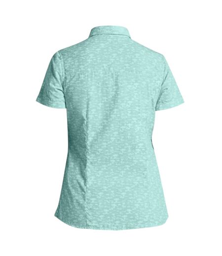 Womens/ladies Nosilife Tillia Printed Short-sleeved Shirt Poolside Green Craghoppers