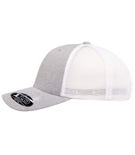 Unisex adult 110 mesh two tone cap silver/white melange Flexfit