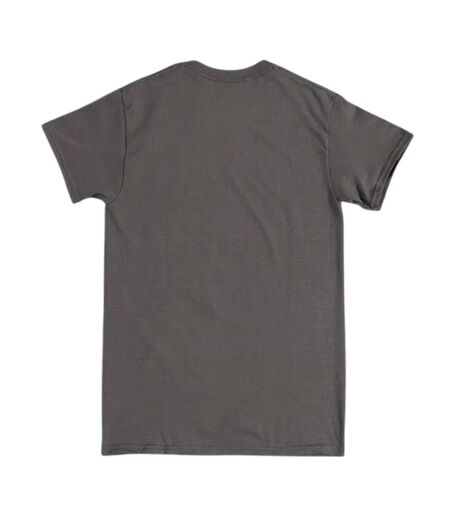 Unisex Adult Movie Poster Distressed T-shirt Charcoal Jaws