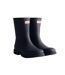 Mens downpour short wellington boots navy Hunter-1
