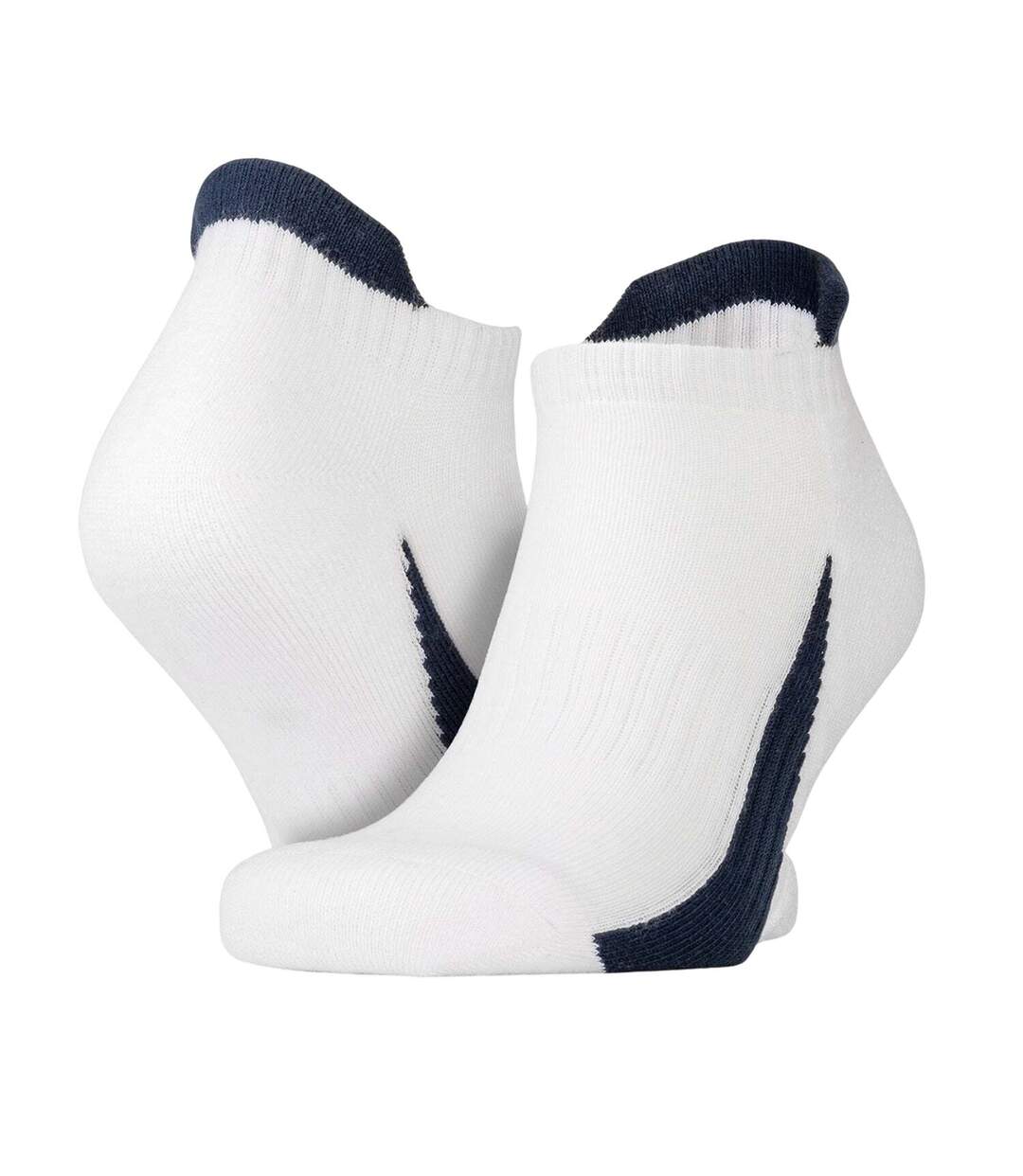 Socquettes Adulte Blanc Bleu Marine Spiro-2
