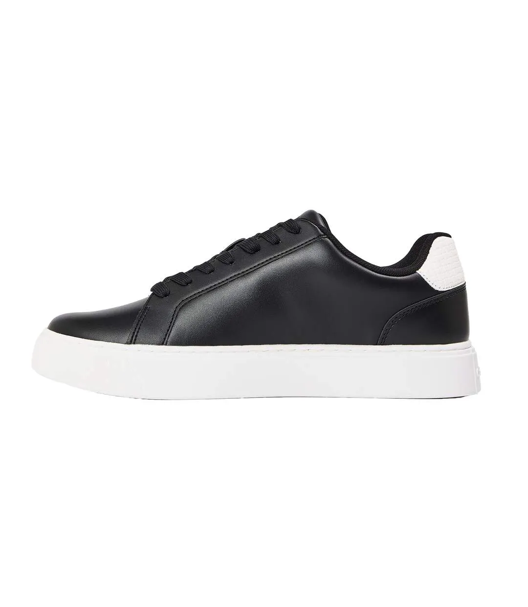 Mens Classic Leather Cupsole Trainers Black White Calvin Klein-2
