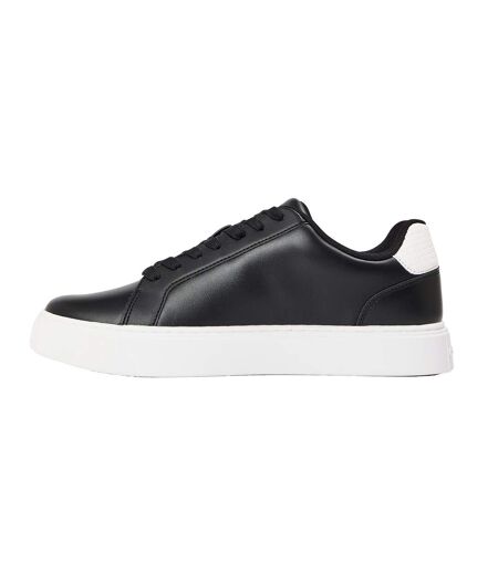 Mens Classic Leather Cupsole Trainers Black White Calvin Klein