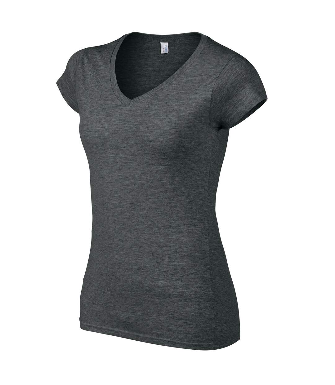 T-shirt softstyle femme gris foncé chiné Gildan