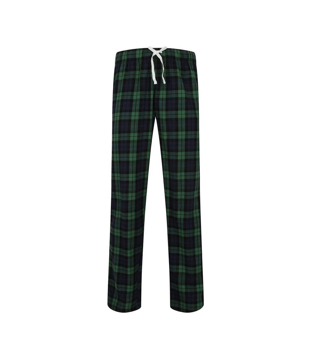 Pantalon De Détente Tartan Homme Bleu Marine Vert SF-1