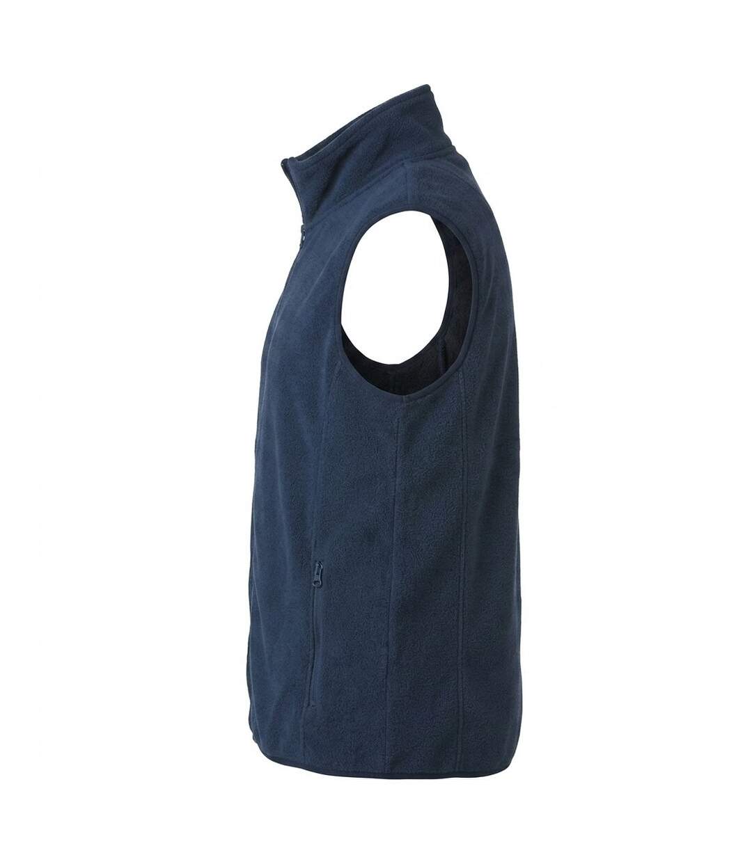 Mens Basic Polar Fleece Gilet Dark Navy Clique-3