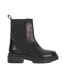 Womens/ladies Leather Chunky Sole Chelsea Boots Black Dune London-1
