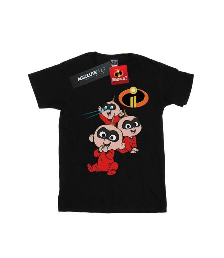Disney Womens/Ladies The Incredibles Jak Jak Cotton Boyfriend T-Shirt (Noir) - UTBI41879
