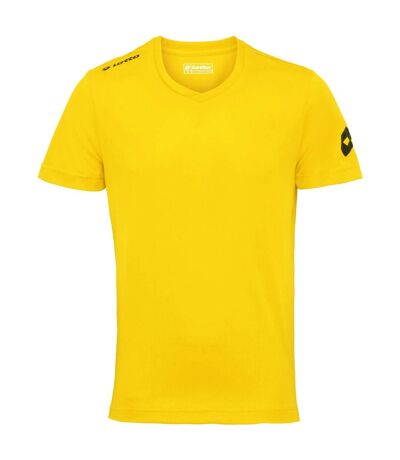 Lotto Football - T-Shirt Sport À Manches Courtes Et Col En V - Homme (Jaune) - UTRW2073