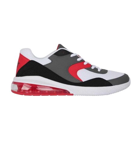 Mens Air Cushioned Basketball Shoes White Red Rise