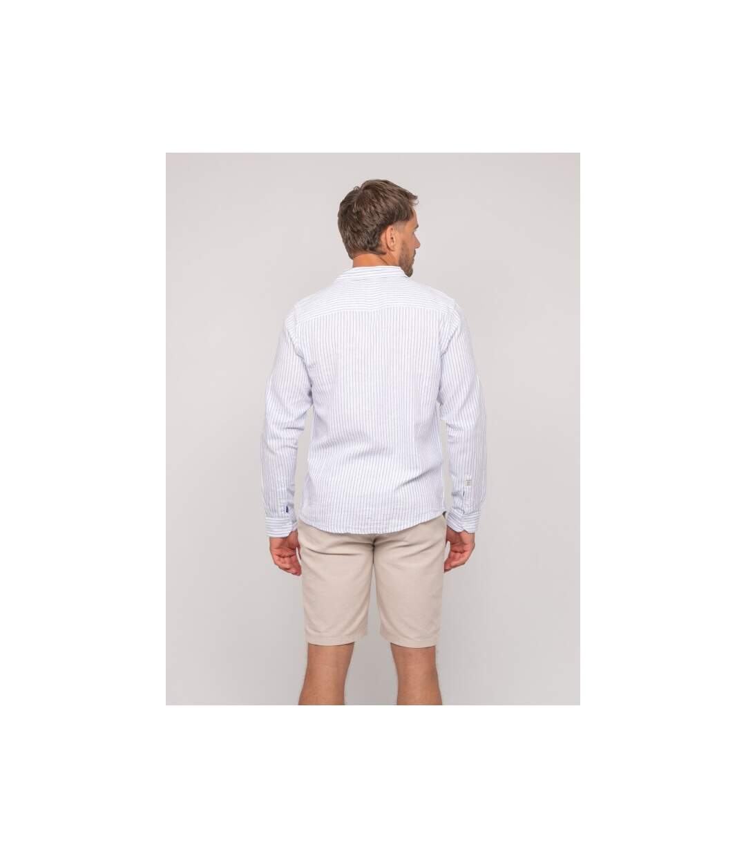 Chemise manches longues lin rayures DUPLAYA-2