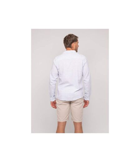 Chemise manches longues lin rayures DUPLAYA