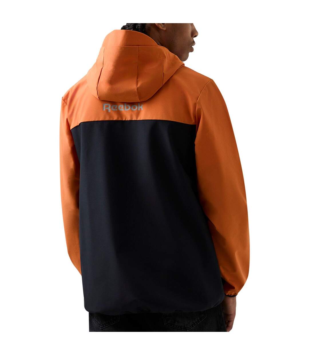 Mens Burbage Overhead Windrunner Jacket Orange Black Reebok-2