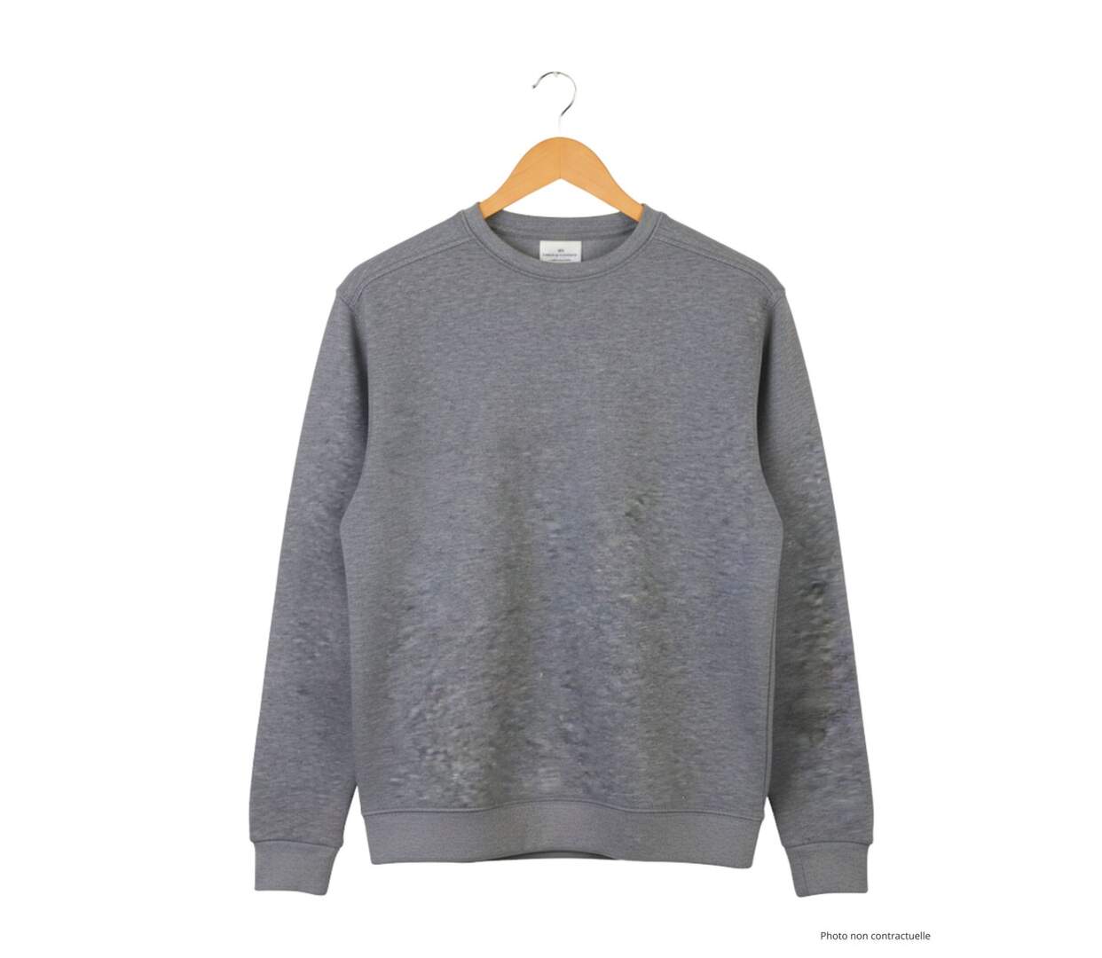 Sweat uni ras cou E213-3