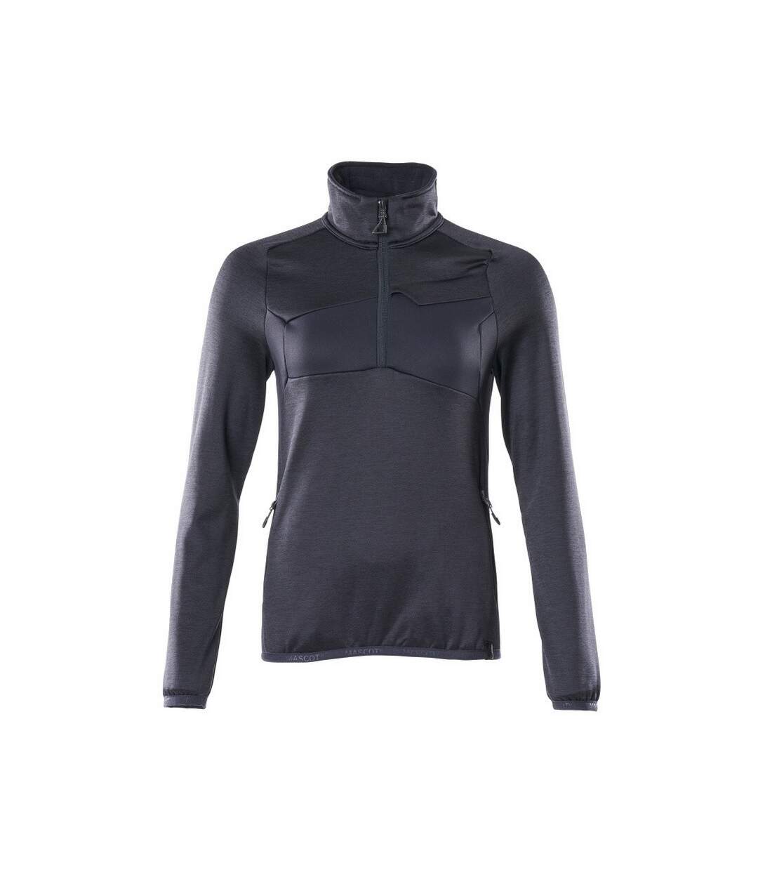 Womens/ladies Accelerate Plain Fleece Half Zip Jumper Dark Navy Mascot-1