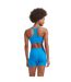 Womens/ladies Terrot Flex Crop Top Blue Adidas-3