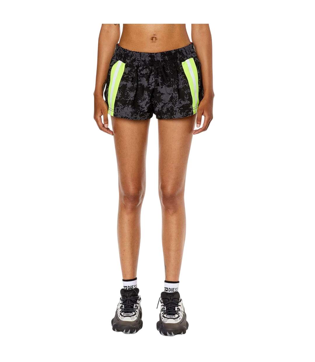 Short Court Motif/style Imprimé Nuage Lillian Femme Gris Noir Diesel-4