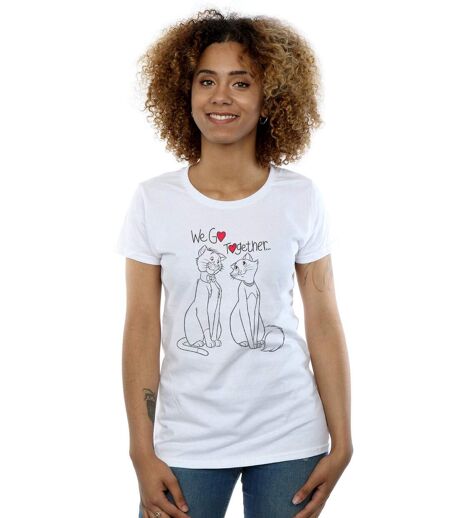 Disney Aristocats We Go Together - T-shirt en coton - Femmes/Dames (Blanc) - UTBI15255