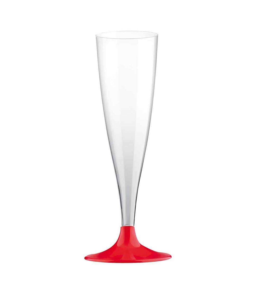 Lot de 6 Flûtes à Champagne Réutilisable Plastique 14cl Rouge-2