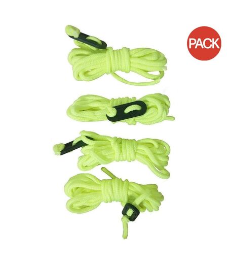 Pack of 4  Replacemt guy rope  one size fluro yellow Regatta