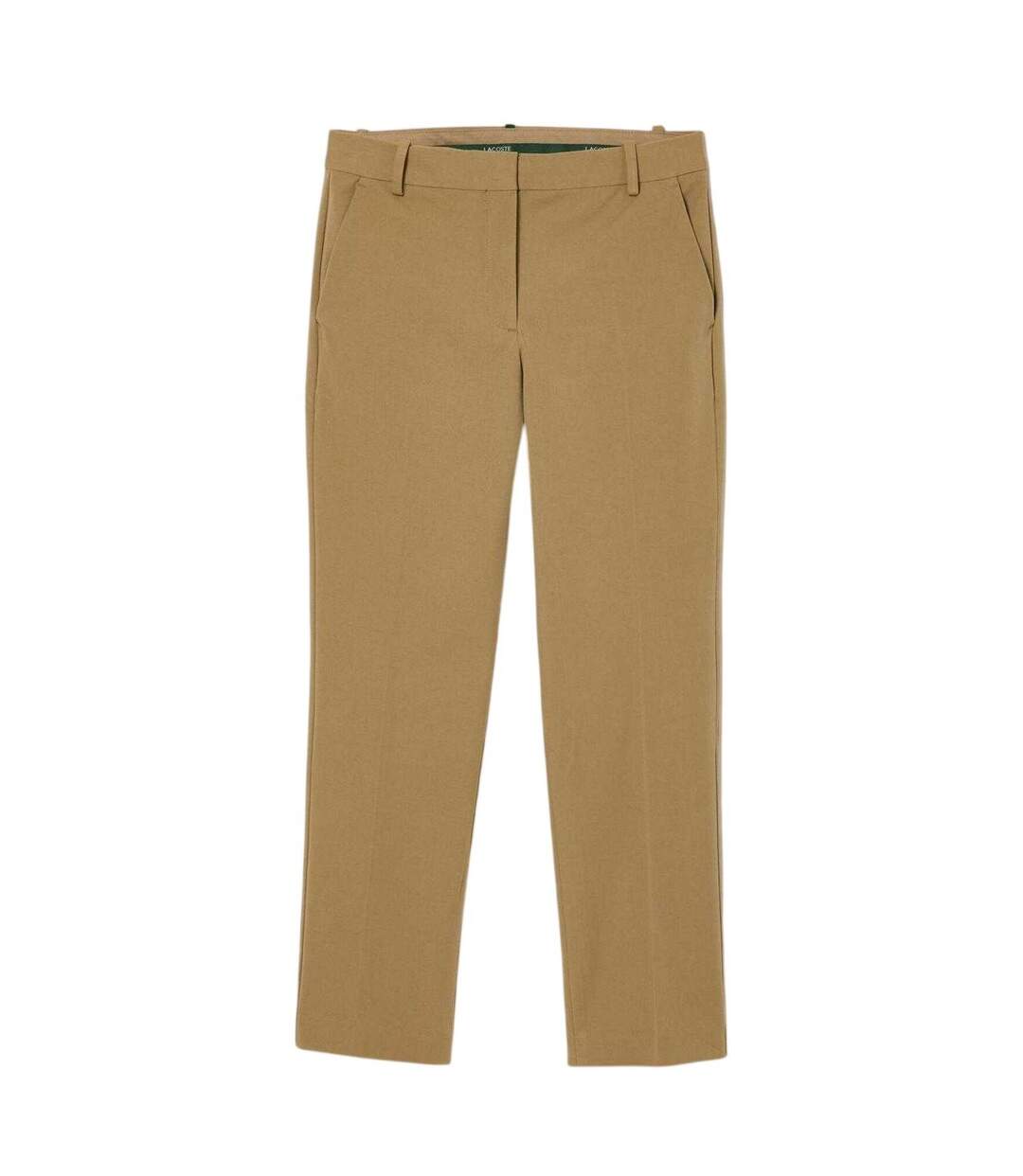Womens/ladies Straight Leg Trousers Beige Lacoste-2
